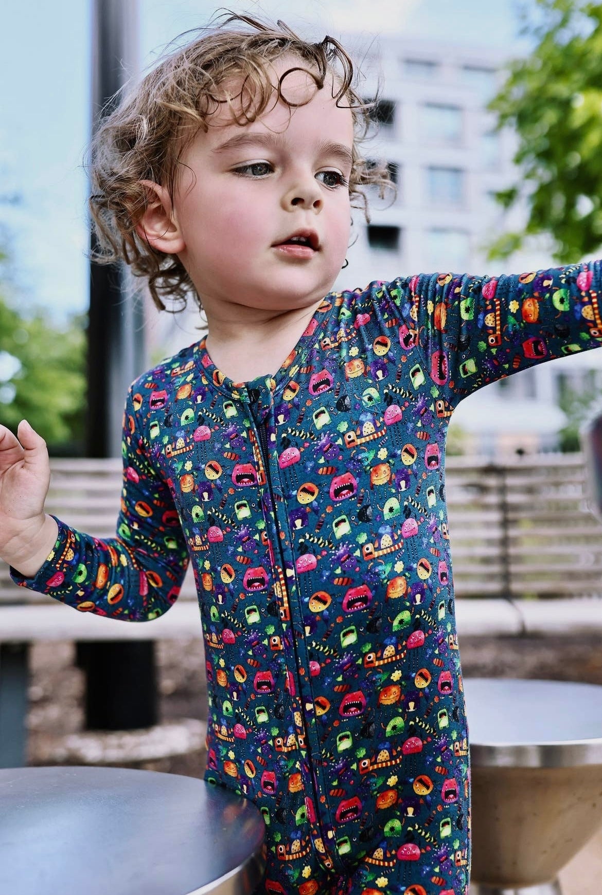 Cole's Spooky Monsters 2023 Zip Convertible Footie