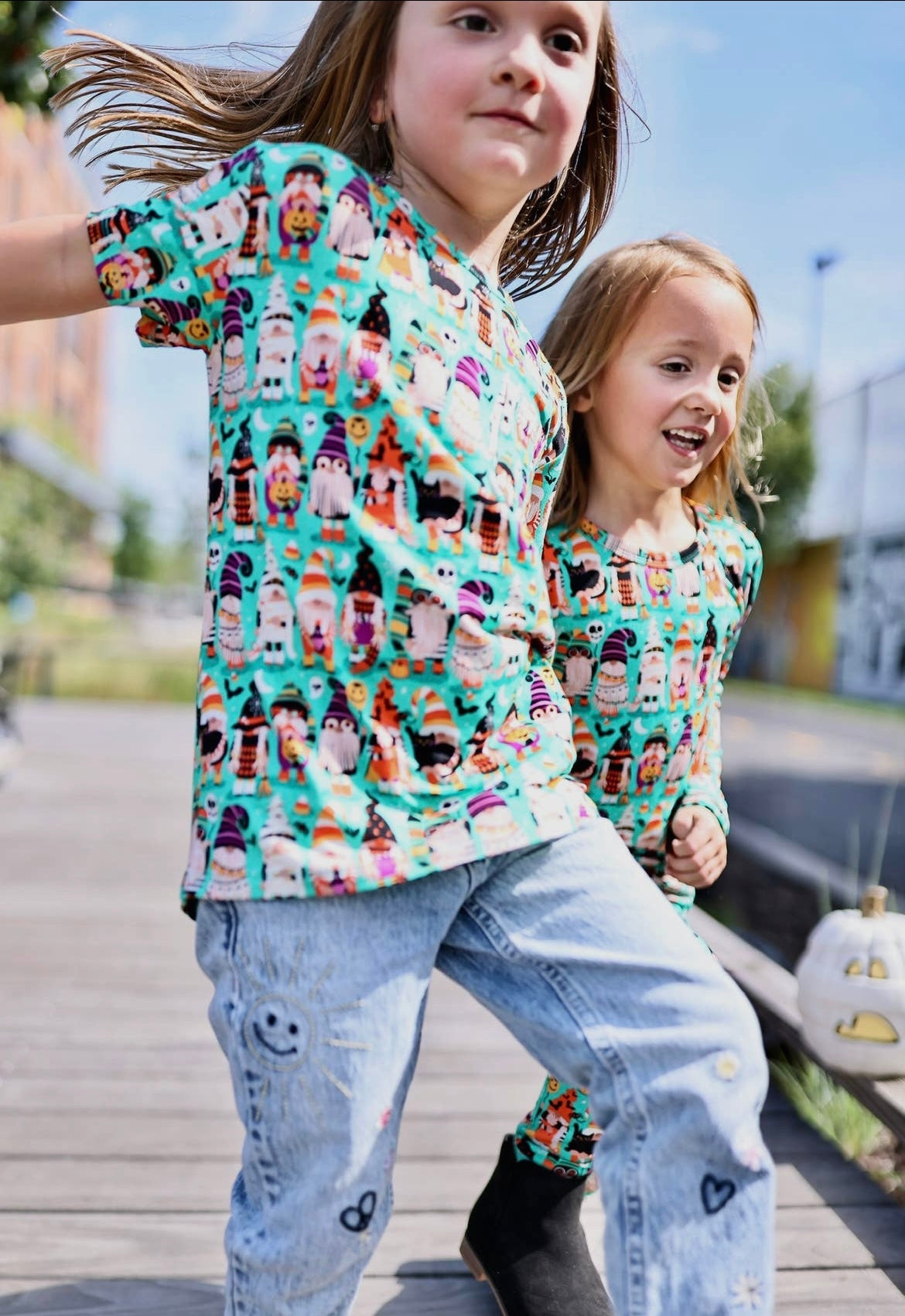 Trick Or Treat Gnomes Pocket Tee