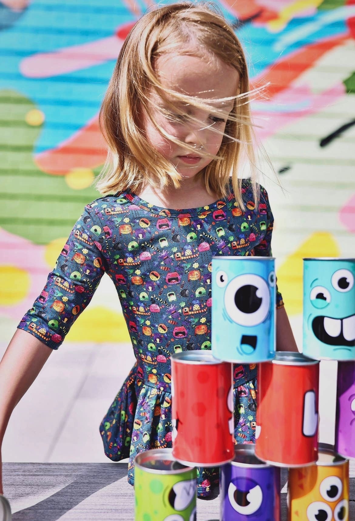 Cole's Spooky Monsters 2023 Half Sleeve Skater Peplum