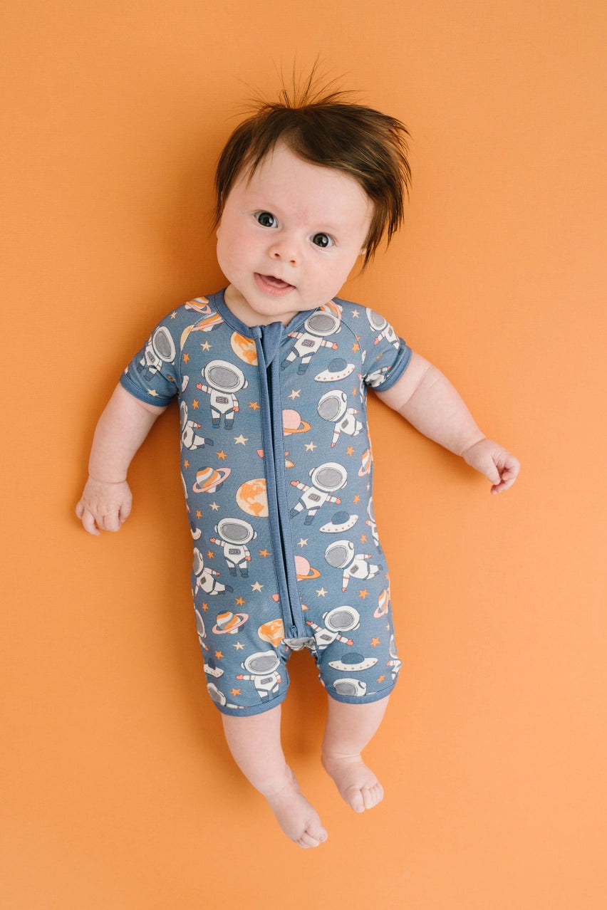 Astronaut Bamboo Short Romper