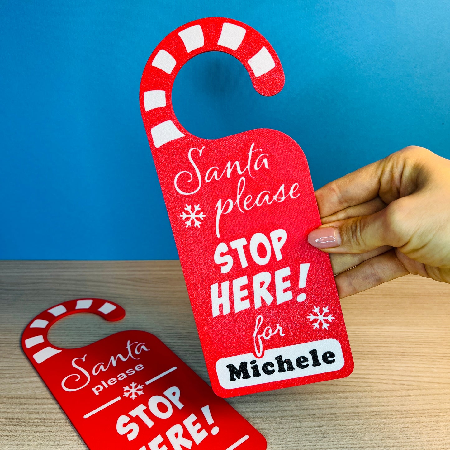 Santa Please Stop Here! – Christmas Door Hanger