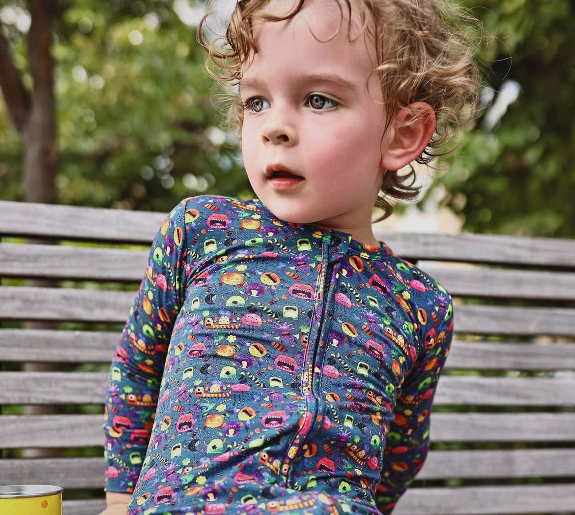 Cole's Spooky Monsters 2023 Zip Convertible Footie