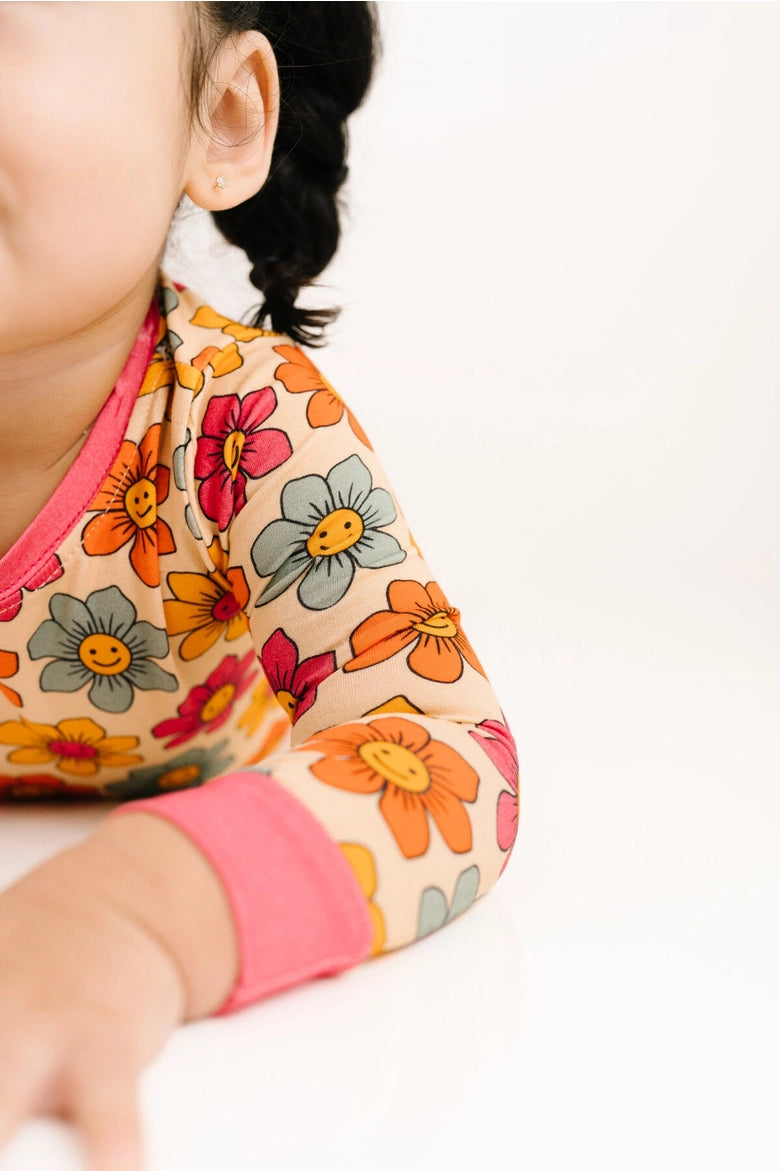 Smiley Flower Bamboo Two Piece Set