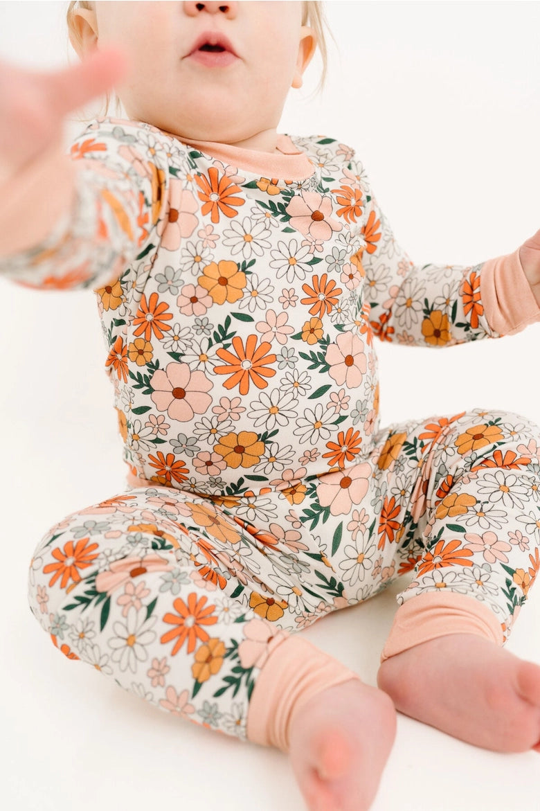 Boho Floral Bamboo Two Piece Set