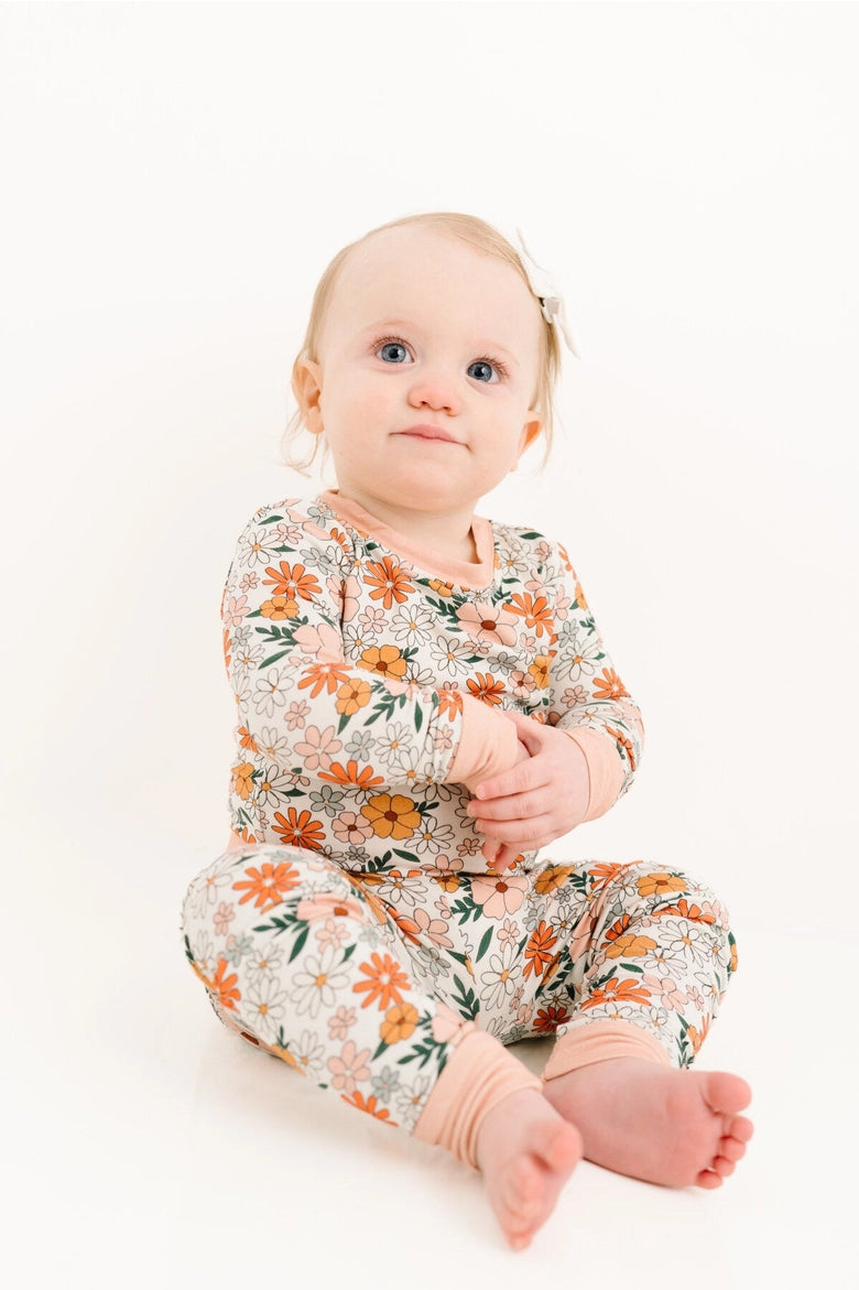 Boho Floral Bamboo Two Piece Set