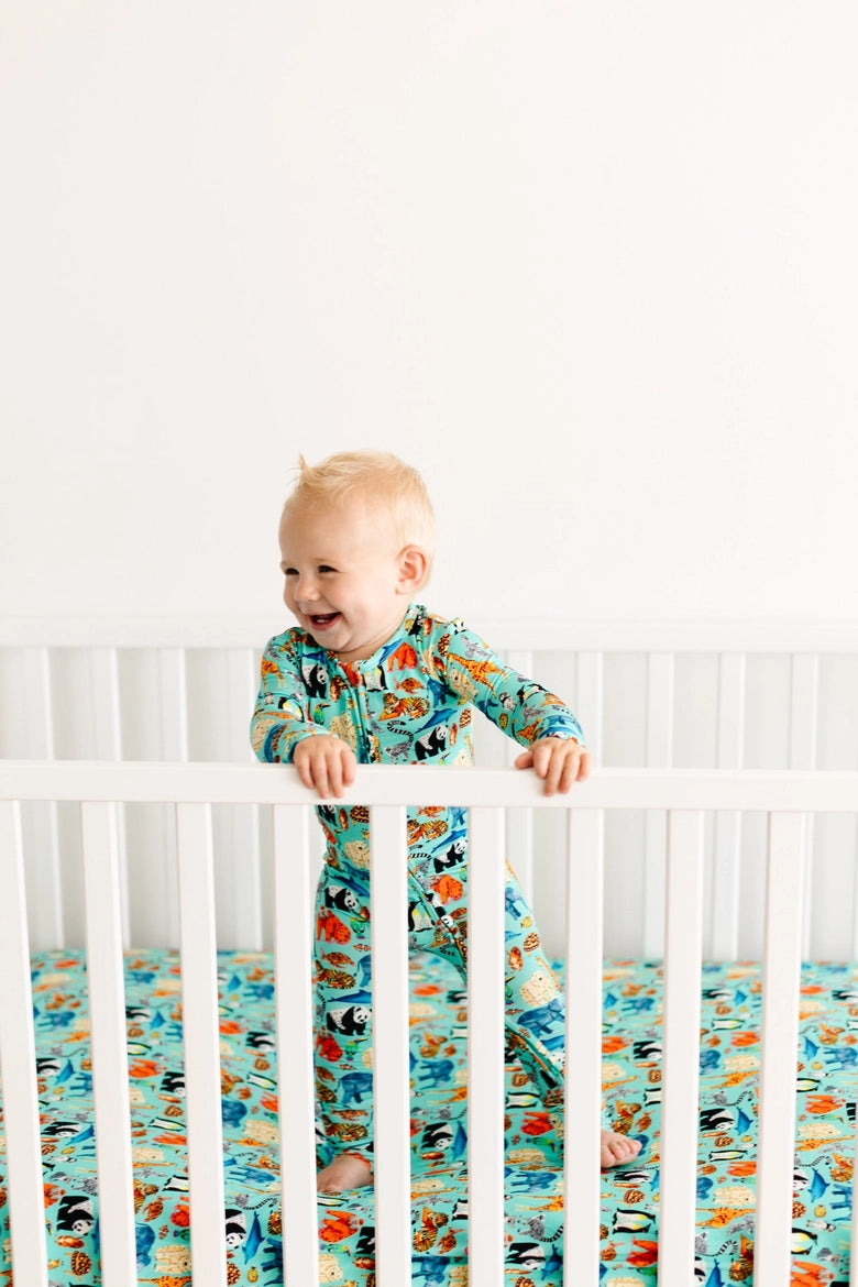 Wild Animals Bamboo Crib Sheet