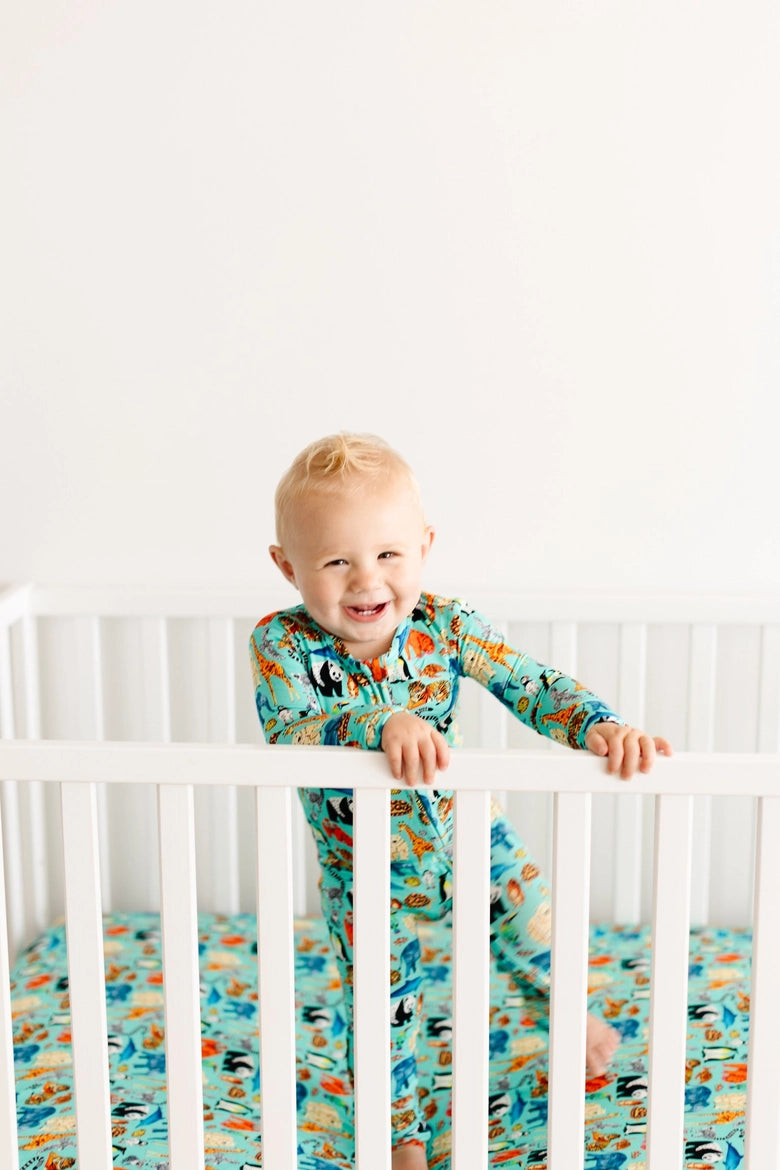 Wild Animals Bamboo Crib Sheet