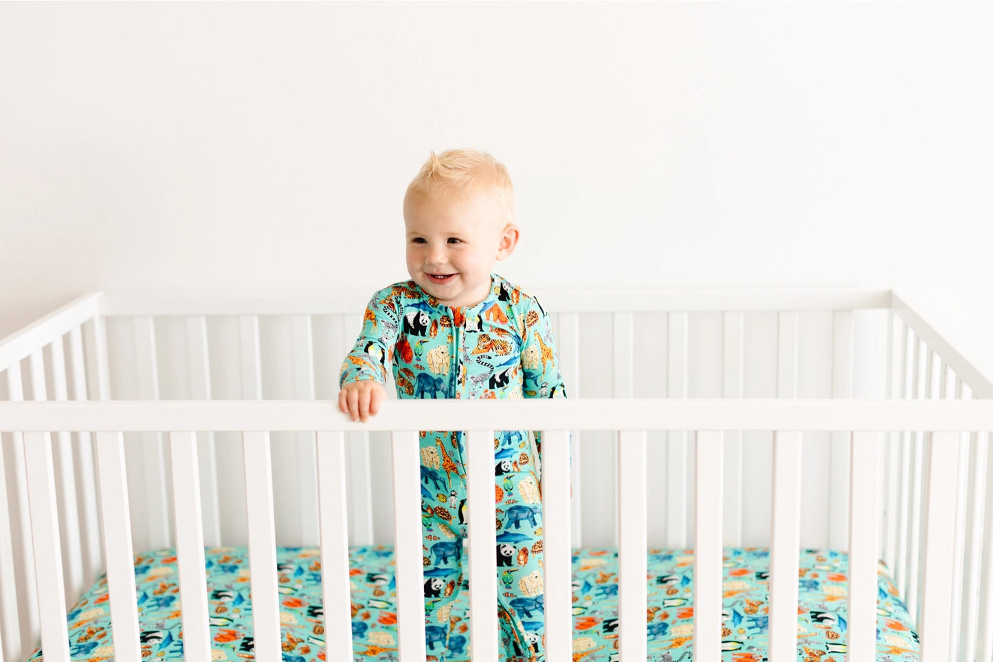 Wild Animals Bamboo Crib Sheet