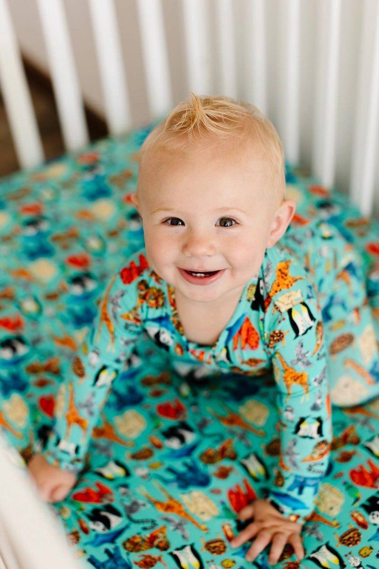 Wild Animals Bamboo Crib Sheet