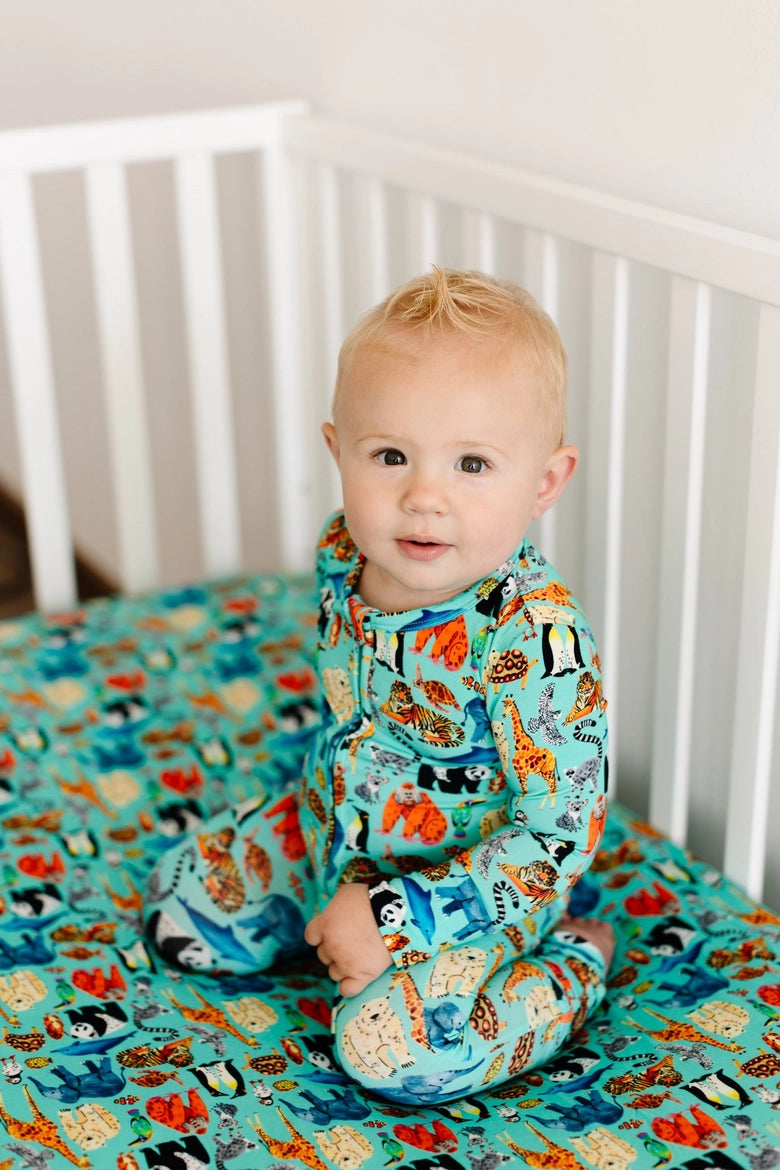Wild Animals Bamboo Crib Sheet