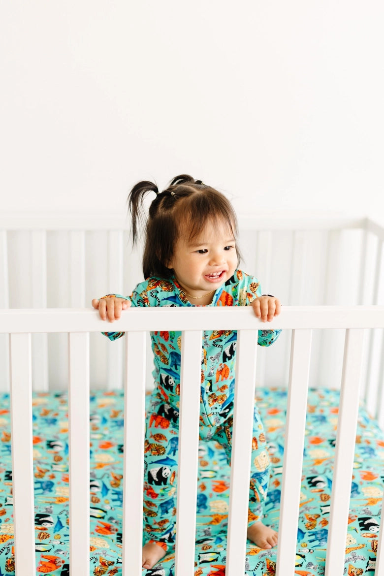 Wild Animals Bamboo Crib Sheet