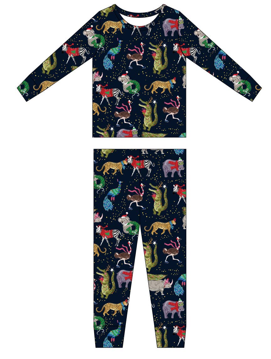 Wild Holiday Long Sleeve PJ Set