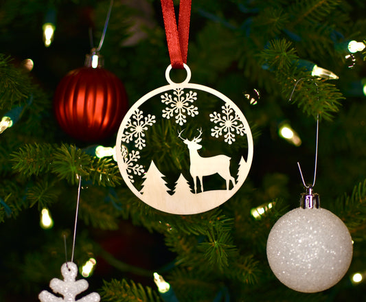 Christmas Ornament | Christmas balls | Reindeer design - HappyBundle