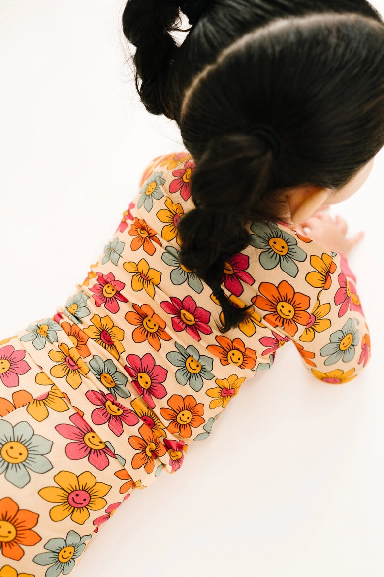 Smiley Flower Bamboo Two Piece Set