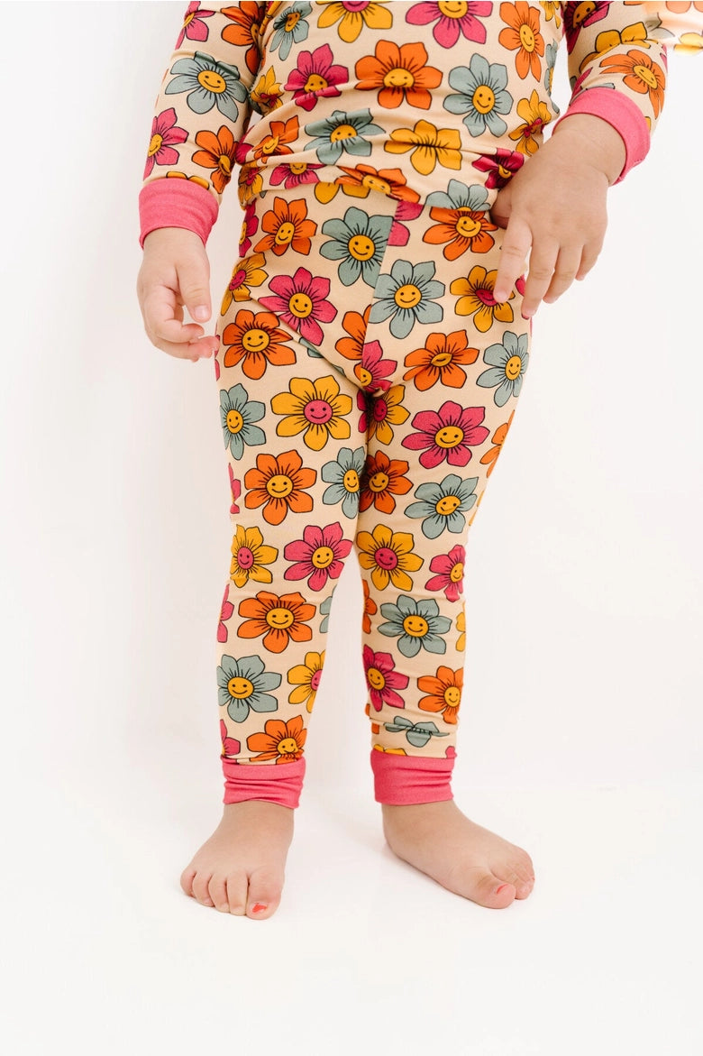 Smiley Flower Bamboo Two Piece Set