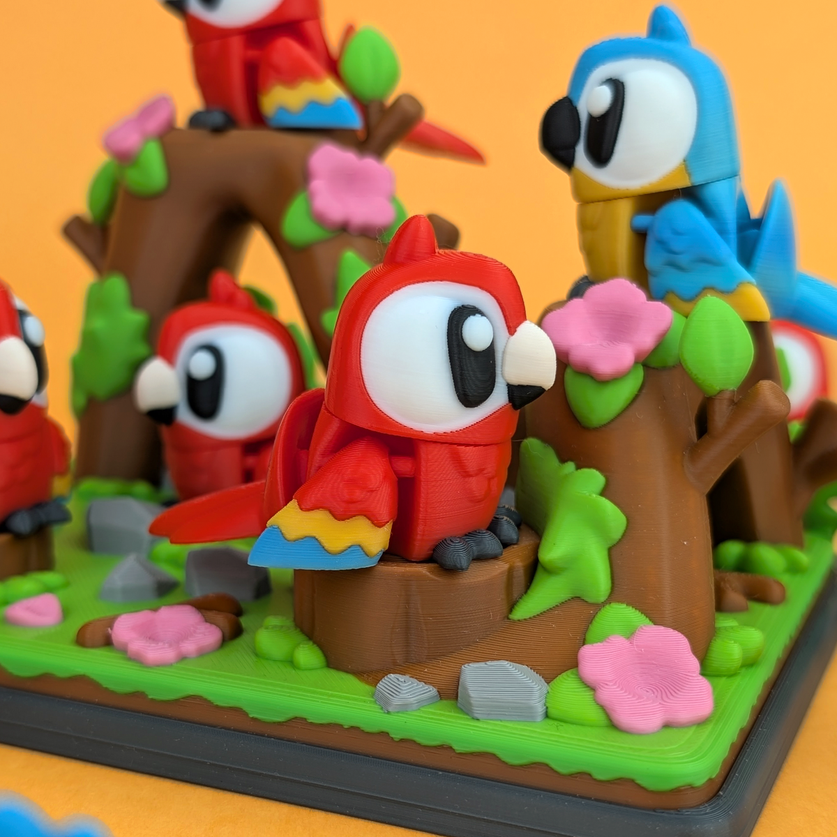 Example included in Rainforest Bundle 1 — Set of 6: Flexi Macaw; complete-group image pending.
