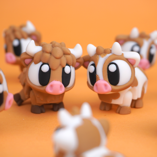 3DGOB design reference for Highland Cow. Display figures and scenery follow the selected package; see included contents.