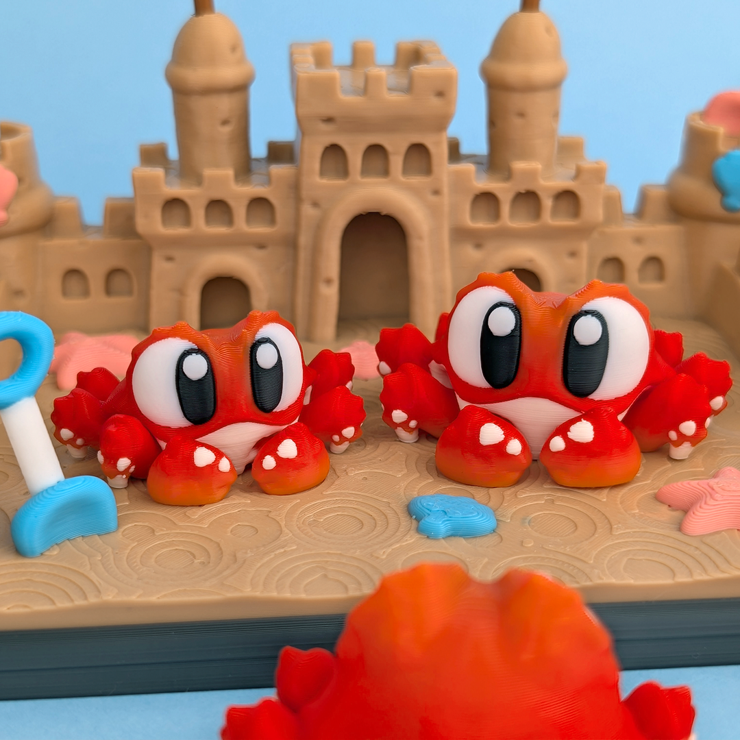 3DGOB design reference for Flexi Crab. Display figures and scenery follow the selected package; see included contents.