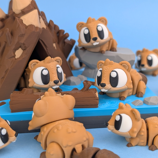 3DGOB design reference for Flexi Beaver. Display figures and scenery follow the selected package; see included contents.