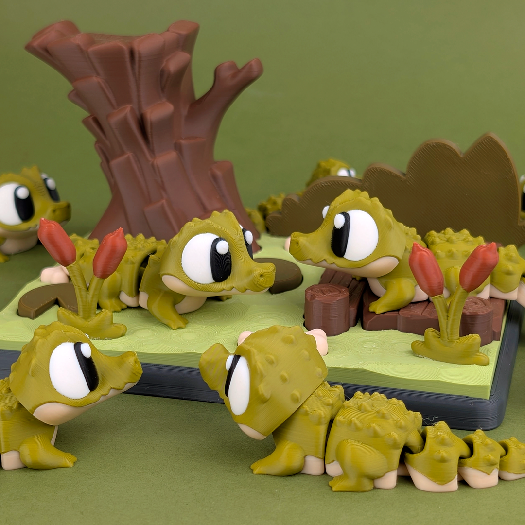 3DGOB design reference for Swamp Playset. Display figures and scenery follow the selected package; see included contents.