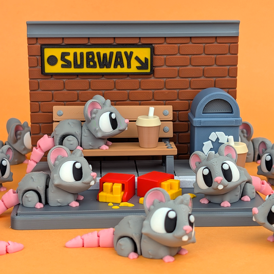 3DGOB design reference for Street Snack Corner Playset. Display figures and scenery follow the selected package; see included contents.