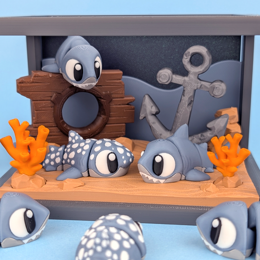 3DGOB design reference for Deep Sea Tank Playset. Display figures and scenery follow the selected package; see included contents.