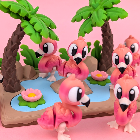 3DGOB design reference for Pink Lagoon Playset. Display figures and scenery follow the selected package; see included contents.