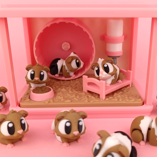 3DGOB design reference for Mini Guinea Pig Cage. Display figures and scenery follow the selected package; see included contents.