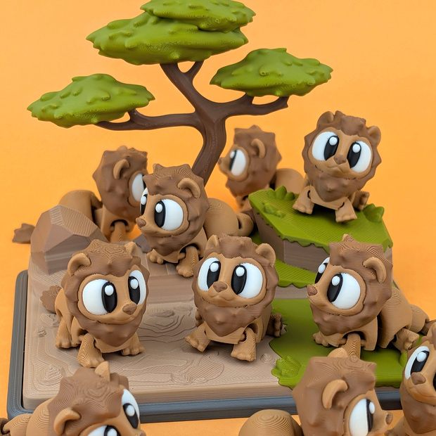 3DGOB design reference for Savanna Playset. Display figures and scenery follow the selected package; see included contents.