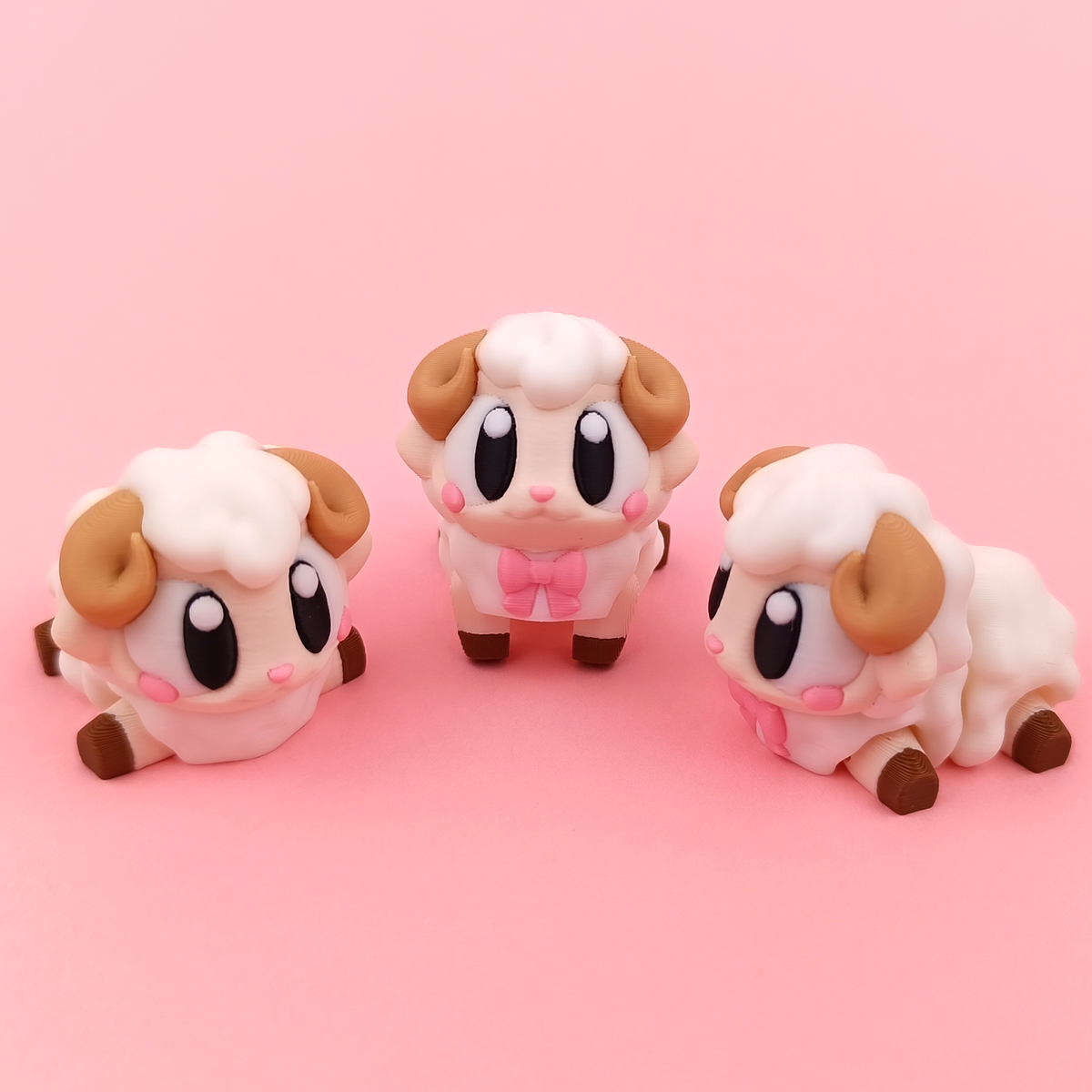 Flexi Sheep design reference; one Sheep is included in this five-animal bundle. Colours may vary.