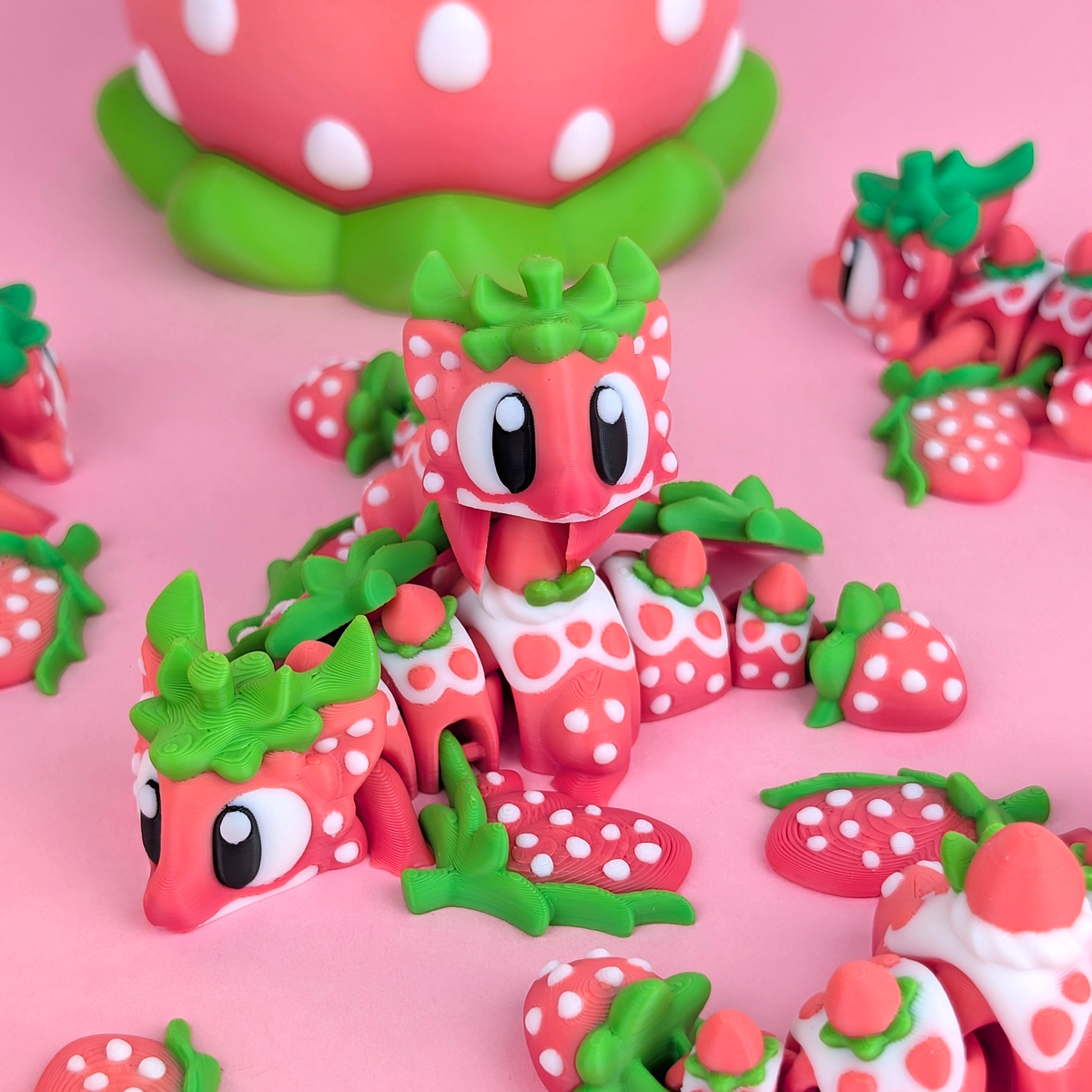 Strawberry Pudding Mini Dragon & Egg