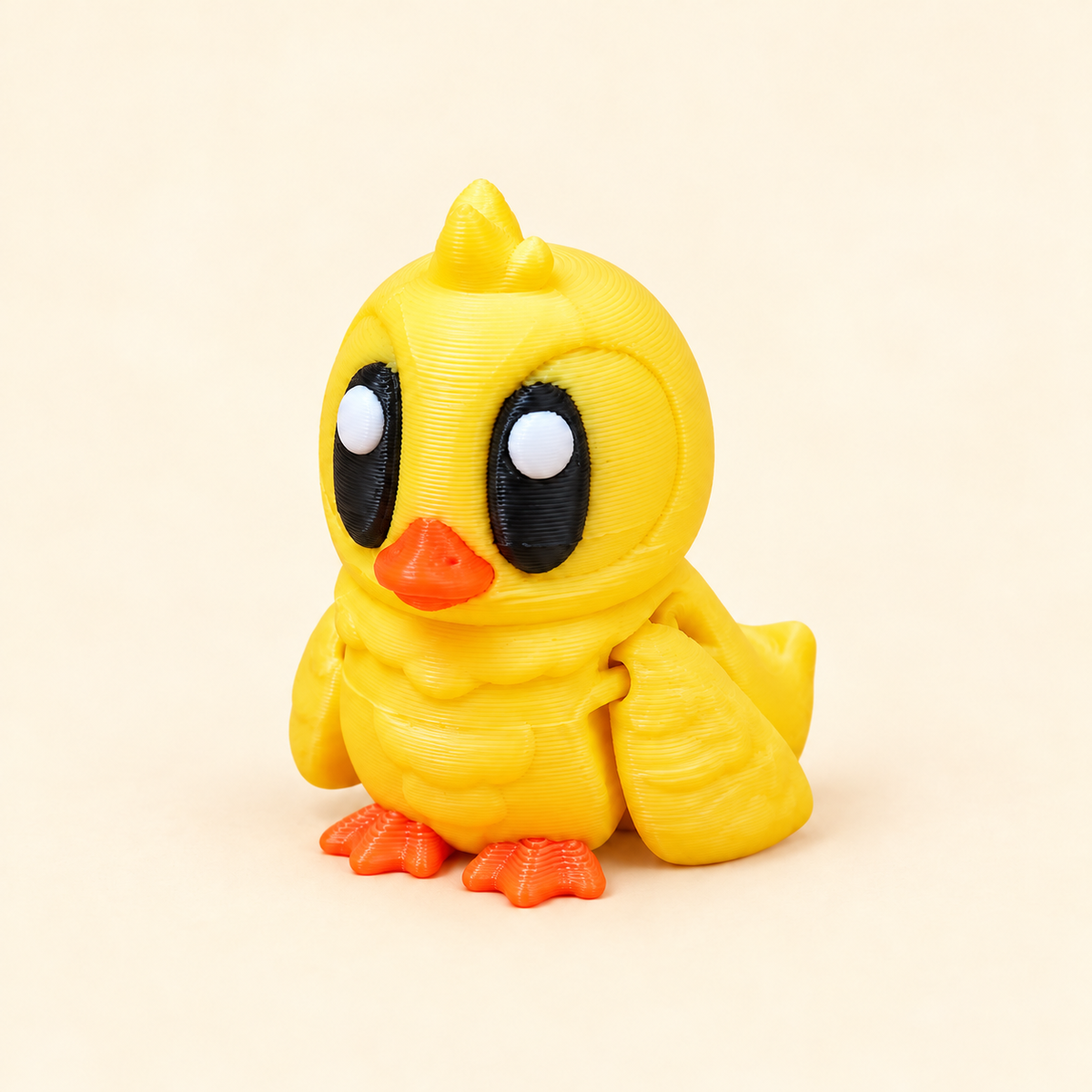 Yellow flexi Duck with orange bill and feet, included in Farm & Friends 2.