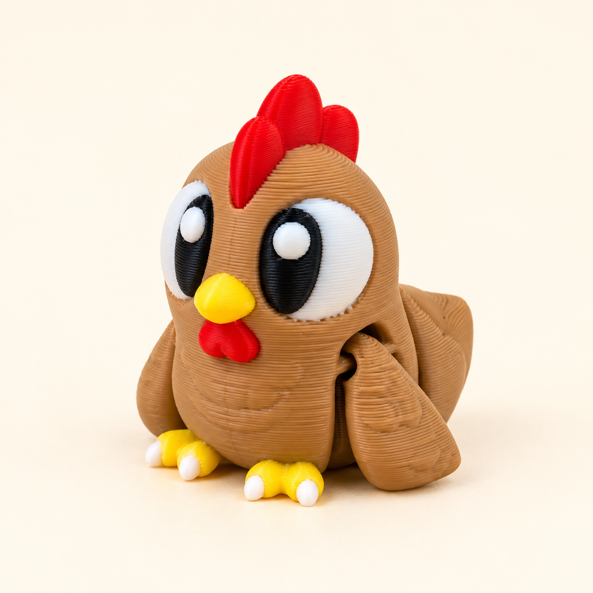 Flexi Chicken design reference; one Chicken is included in this five-animal bundle. Colours may vary.
