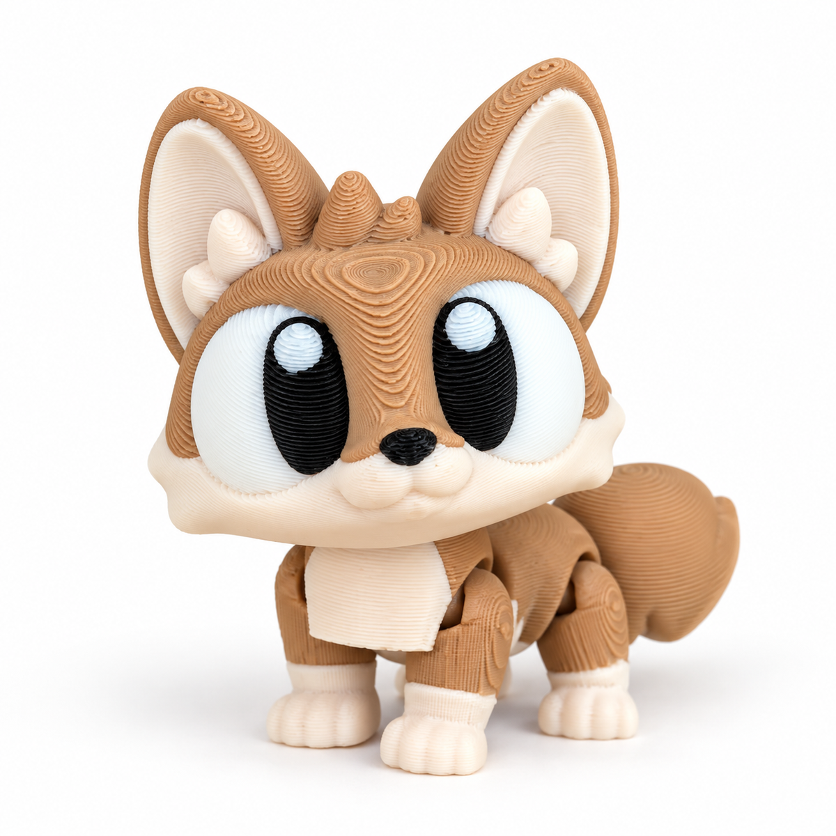 Flexi Fennec Fox — included in Sandy Trail Crew — 5 Animals; edited reference image on white.