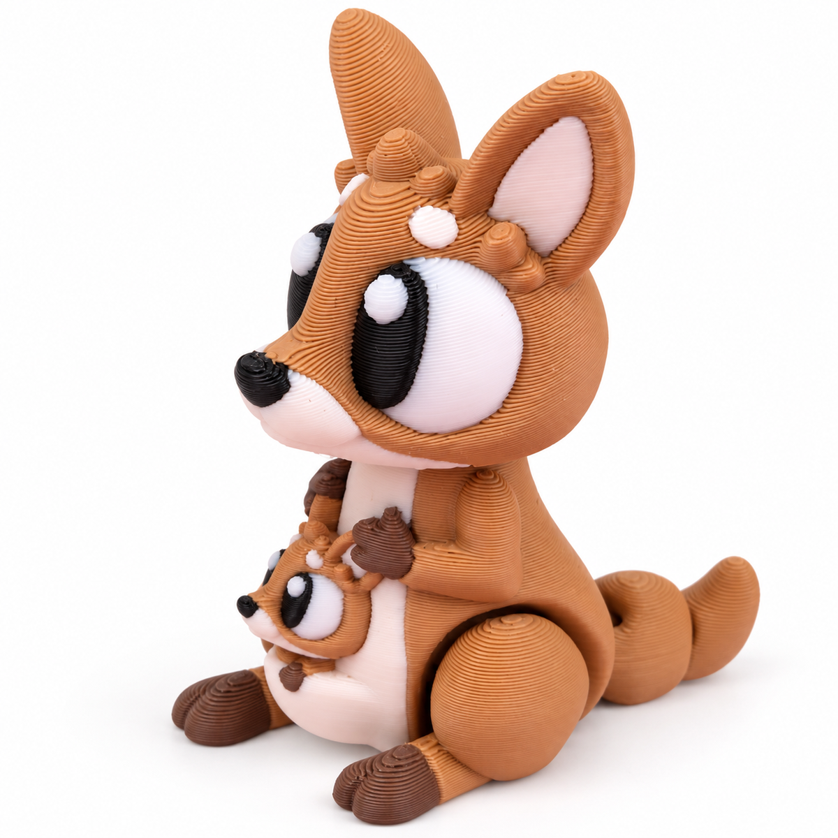 Flexi Kangaroo — included in Sandy Trail Crew — 5 Animals; edited reference image on white.