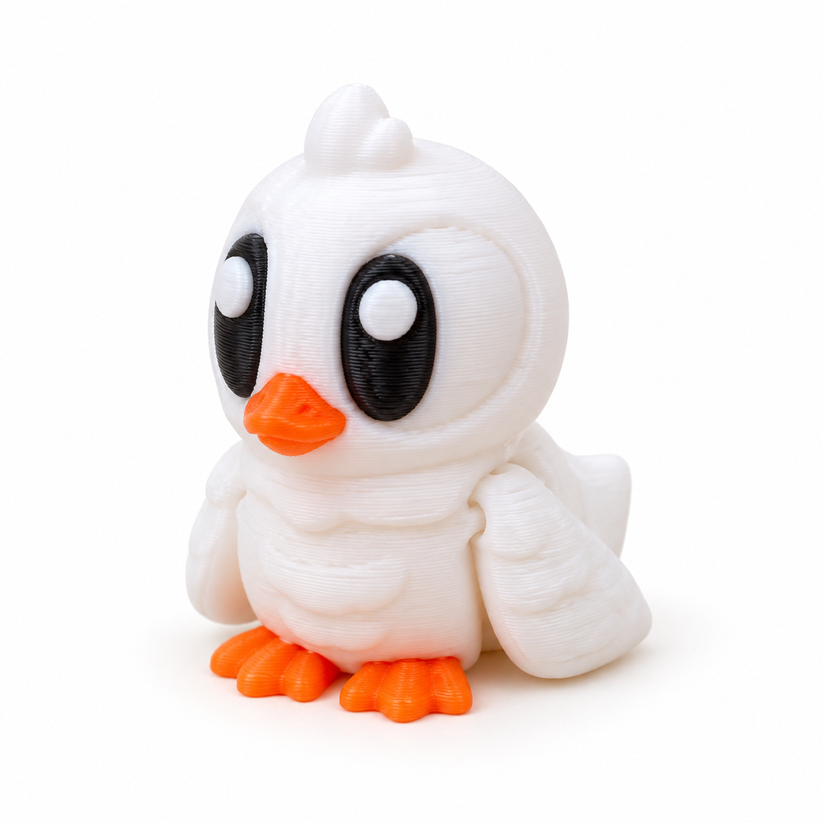 White flexi duck with orange bill and feet, matching the original reference.