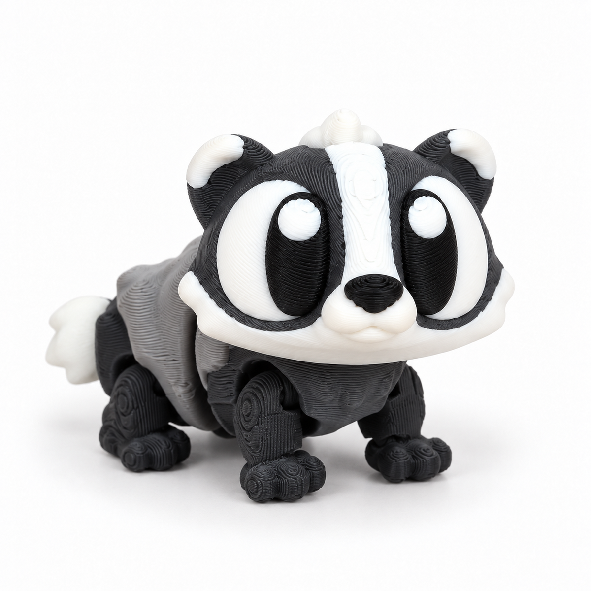 Flexi Badger — included in Woodland Wanderers — 5 Animals; edited reference image on white.