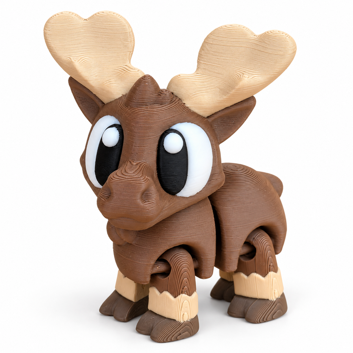Flexi Moose — included in Woodland Wanderers — 5 Animals; edited reference image on white.