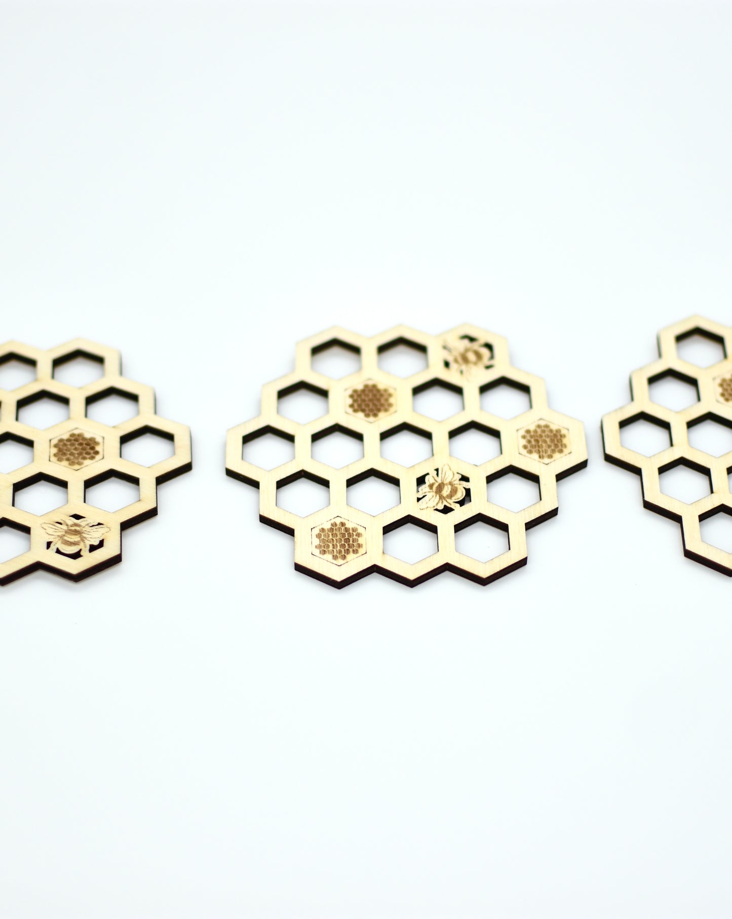 Honeycomb Bee Coasters - Set of 6 - HappyBundle