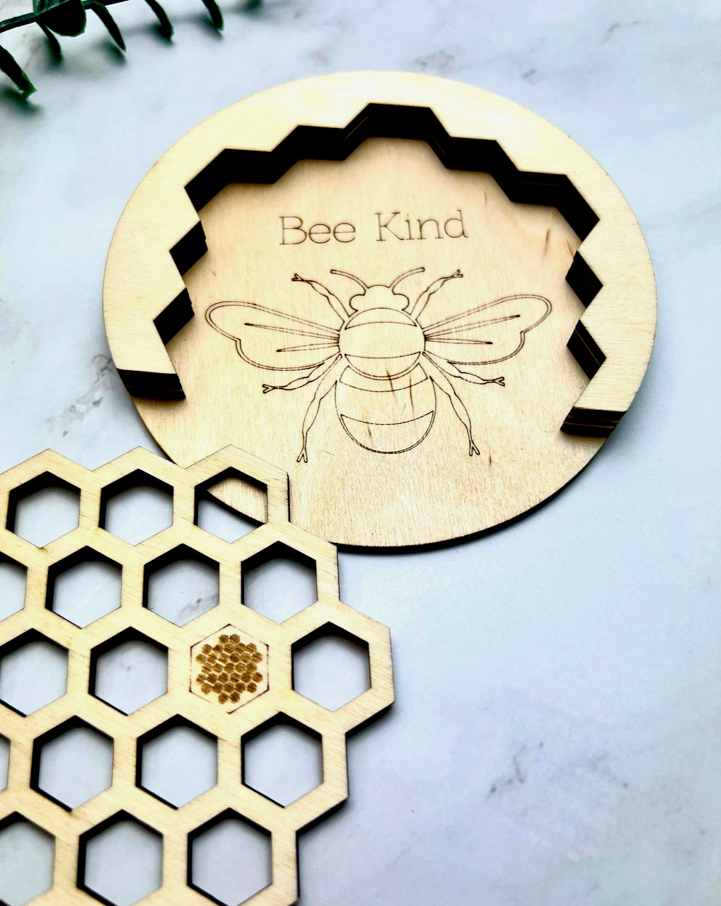 Honeycomb Bee Coasters - Set of 6 - HappyBundle