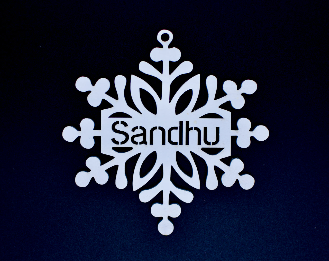 Personalized Christmas Ornament -  Snowflake - HappyBundle