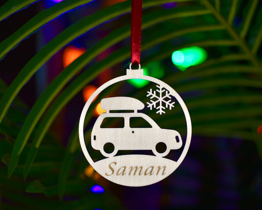 Personalized Christmas Ornament | Engraved | Car Design - HappyBundle