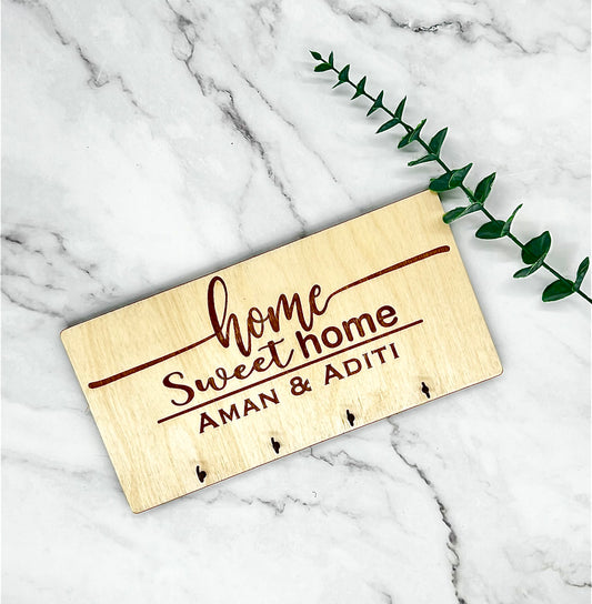 Home Sweet Home Personalized Key Sign