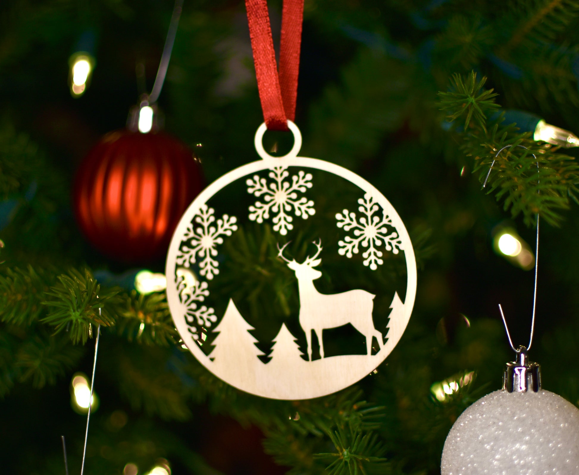 Christmas Ornament | Christmas balls | Reindeer design - HappyBundle